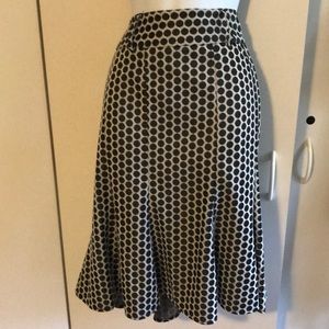Polka dot skirt- flared bottom. Worn once- size 12